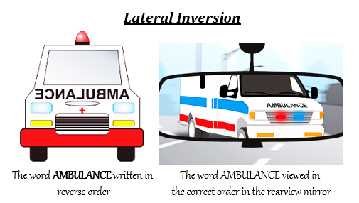 In the ambulance van why the word AMBULANCE is wri - Tutorix